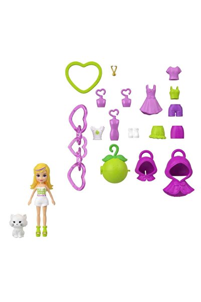 Polly Pocket Anahtarlık Süsleme Kiti Oyun Seti JKR46 - Mor Pelerinli Jkr47