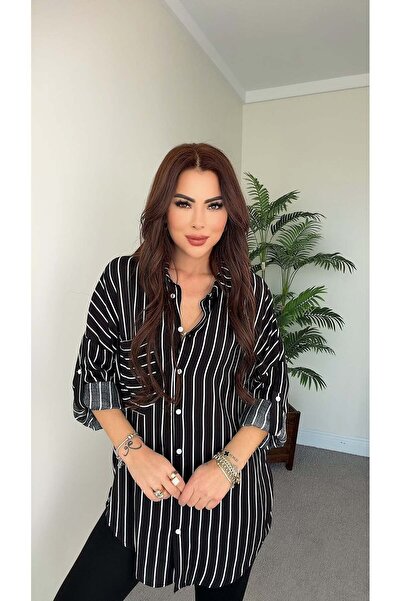 DİDEM GÜLTAKTI Kenyon Women's Oversized Black Shirt