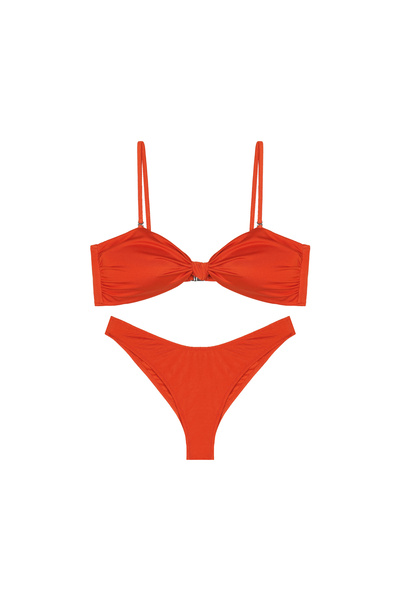 Pierre Cardin Kaplı Kesim Düğüm Detaylı Ayarlanabilir Askılı Bikini Takımı