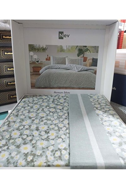 Özdilek Nev Serisi -Mint Daisy Field- Tek Kişilik Nevresim Takımı