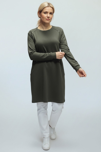 ECE GİYİM ΓΥΝΑΙΚΕΙΟ ΤΟΥΝΙΚ ΜΕ ΜΑΝΙΚΙΑ ΚΑΙ ΤΣΕΠΕΣ, ΛΟΥΡΑΚΙΑ ΣΤΟ ΛΑΒΗΡΙΟ ΤΗΣ ΛΑΒΗΣ