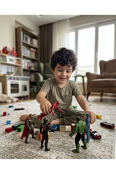Tıfıl Toys Işıklı 5 Karakterli Eklemleri Hareket Eden Süper Kahraman Figür Oy...