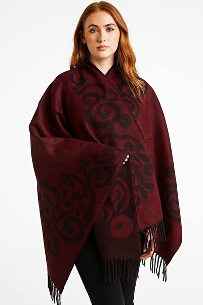 ALDAIYR Women's winter double-sided poncho shoulder 140x140