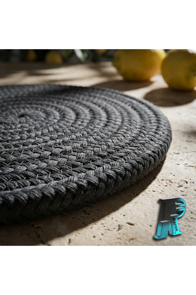 Siaper Suport pahar 11 cm, bumbac 100%, Set 6 bucati – Gri-Inchis