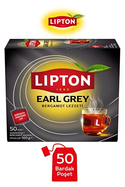 Lipton Earl Grey Bardak Poşet Çay 50li