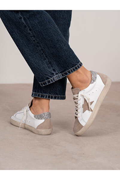 ECENİN BUTİĞİ Retna Vizon Süet Hakiki Deri Kadın Spor Ayakkabı