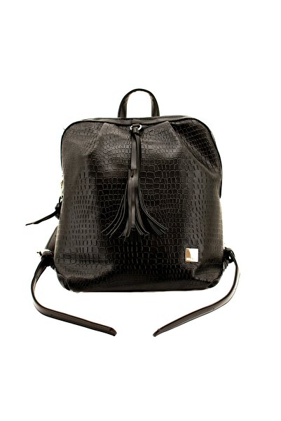 Lamonza Rucsac de damă PORTA negru 24X30X11 CM