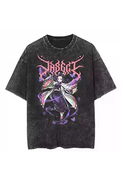 Joetsu Tricou oversize cu imprimeu acid-washed - tricou oversize cu imprimeu ...