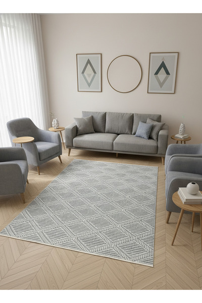 ALLGELSİN Πλενόμενο Αντιολισθητικό Ψηφιακό τύπωμα Γκρι, Μπλε και διαφορετικά ...