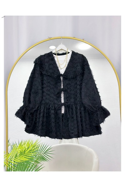 YEDİLALE Front-Tie Jacket with Tassel Details [Only the Jacket Is Included in...