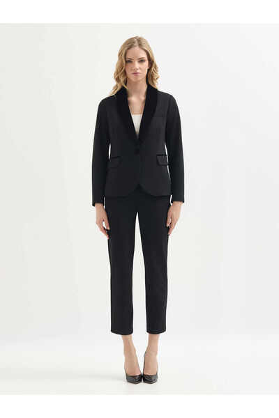 Karaca Siyah Kadife Şal Yaka Ceket