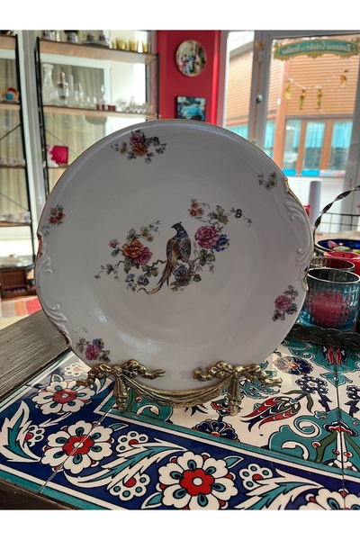Limosa French Antique Porcelain Wall Plate - Hand Painted Phoenix (Fenix) Ser...