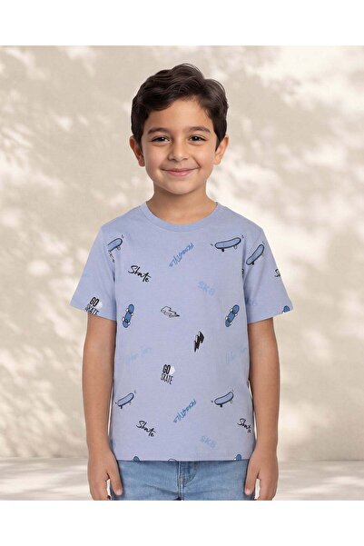 REDTAG طقم ملابس للأولاد مكون من 3 قطع باللون الأزرق مطبوع