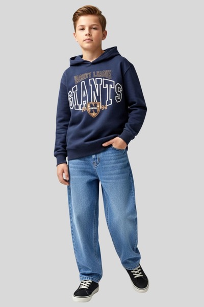 ww waka waka kids store Мъжки широки дънки с широки крачоли и свободна кройка