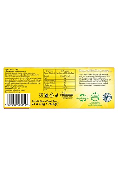 Lipton Yellow Label Demlik Poşet Çay 24lü
