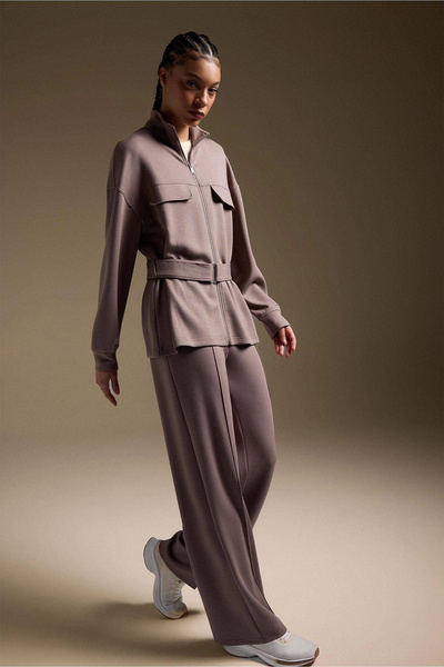 DeFacto F9066Axbn576 Brown Aırtech Straıght Fit Modal Sportsman Pants