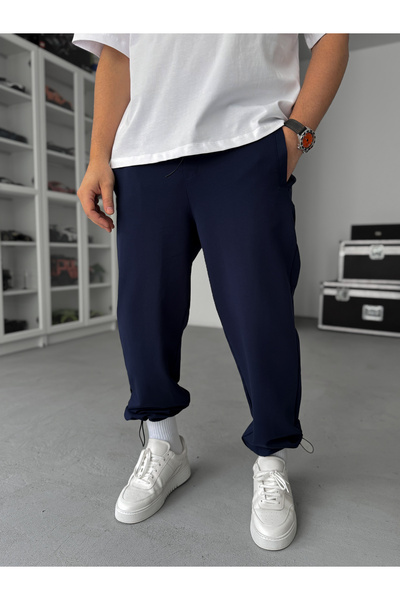 BYBASICMAN Dark Navy Blue Stopper Leg Baggy Tracksuit Jj-711