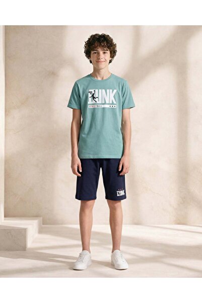 REDTAG طقم بيجاما أخضر لكرة السلة للأولاد الكبار