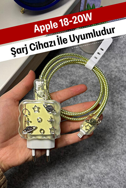 WANNA PROTECT Iphone 18-20W Uyumlu Şarj Kablosu Başlığı Adaptörü Koruma Vinta...