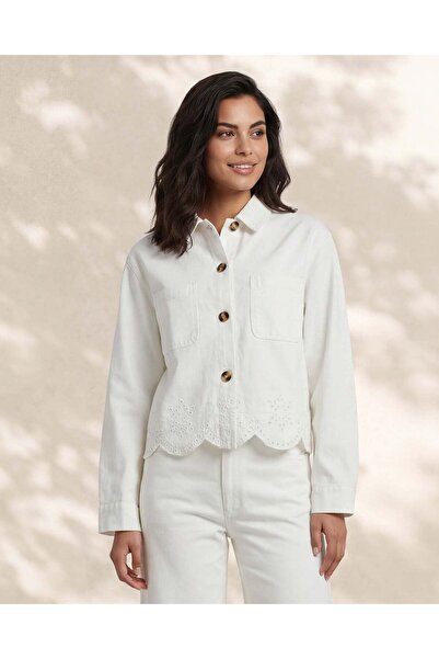 REDTAG Women Ivory Embellished Blouse