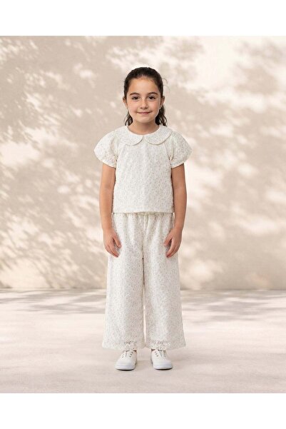 REDTAG Girls White Embellished Two Piece Set