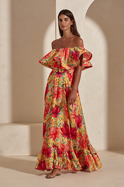 Dahlia Bianca Audrey Çiçek Desenli Elbise