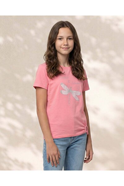 REDTAG Senior Girls Pink Printed T-Shirt