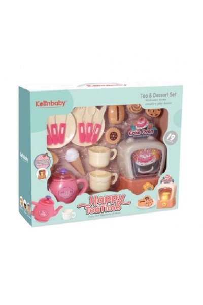 Noname Children's tea set and oven with lights.