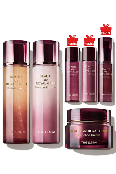 THE SAEM Beaute de Royal Gold Skin Care 3 Set / Anti-Age & Sıkılaştırıcı Bakı...