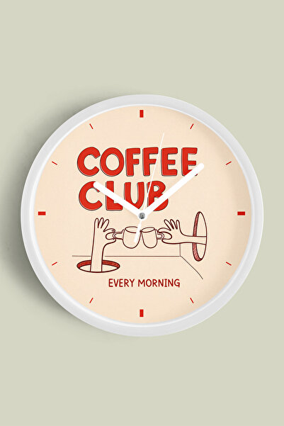 JHAAR Design modern cu litere - Ceas de perete pentru bucătărie „COFFEE CLUB”...