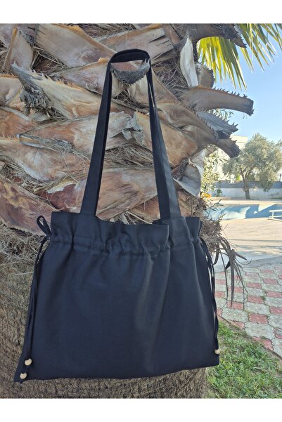 Handream Black Duck Fabric Lining/ B Ruched Shoulder Bag Bag I