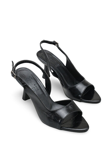 Riccon Pantofi de damă toc stiletto u 001264 Negru Rustic