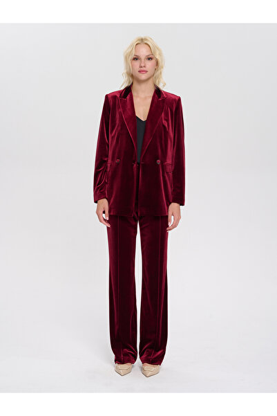 Karaca Bordo Kadife Ceket