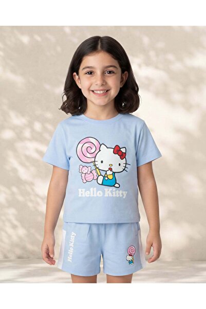 REDTAG Girls Blue Printed T-Shirt