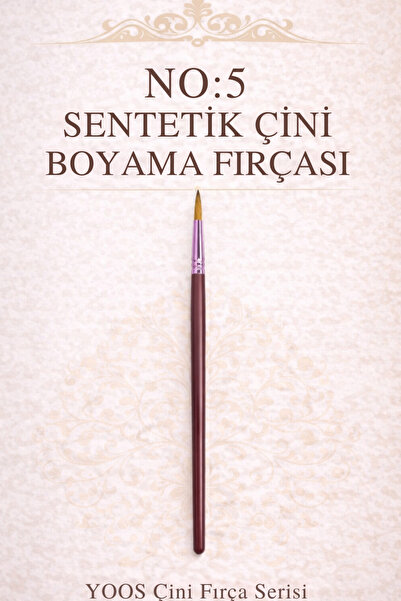 YOOS No:3 Sentetik Çini Boyama Fırçası – Profesyonel Seramik ve Çini Boyama F...