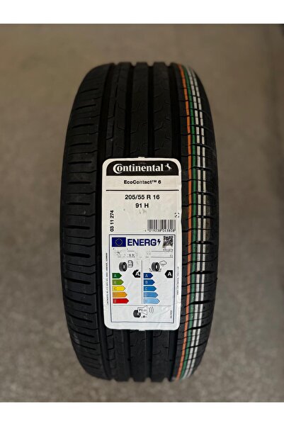 Continental 205/55R16 91H ECOCONTACT6 YAZ LASTİĞİ- 2025 TARİHLİ