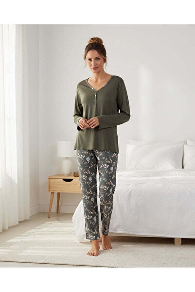 REDTAG Women Assorted Printed Long Sleeve Pyjama Set