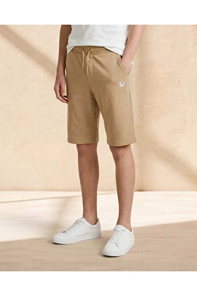 REDTAG Senior Boys Beige Embellished Active Shorts