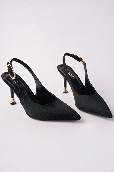 MUGGO Chic Pointed Toe Open Back Women's Heeled Shoes