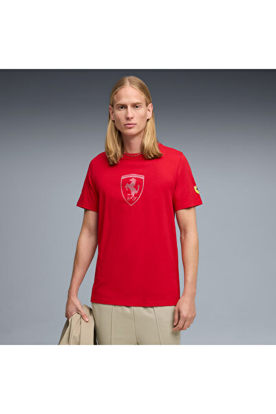 Puma Ferrari Tonal Shield Men's Red Casual Style T-Shirt 63531102