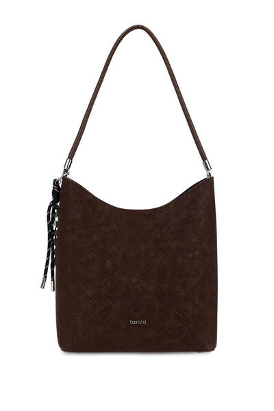 Tamer Tanca Women's Faux Leather Brown Shoulder Bag