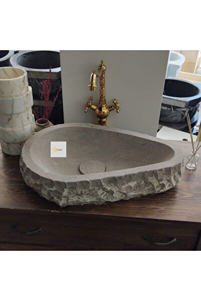 STARMARBLE Andazit Bazalt Doğal Patlatma Çekirdek Lavabo