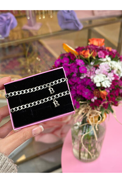 MİOSA 316L Steel Lettered Lover's Bracelet (Send the Letters You Want from th...