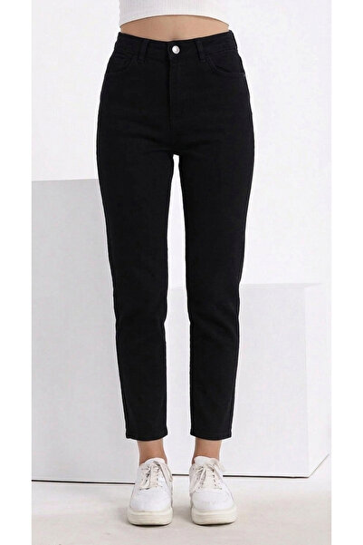 By Caspita Fashion Women's High Waist Power Stretch Fabric Mom Jeans