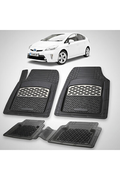 TEAMCAR Πατάκια δαπέδου συμβατά με Toyota Prius XW30 Hatchback 2012-2015 | Ασημί