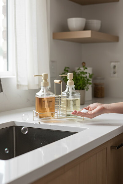 Bereketli Store Σετ 2 δοσομετρητών υγρού σαπουνιού Fılo με μεταλλική βάση – 5...