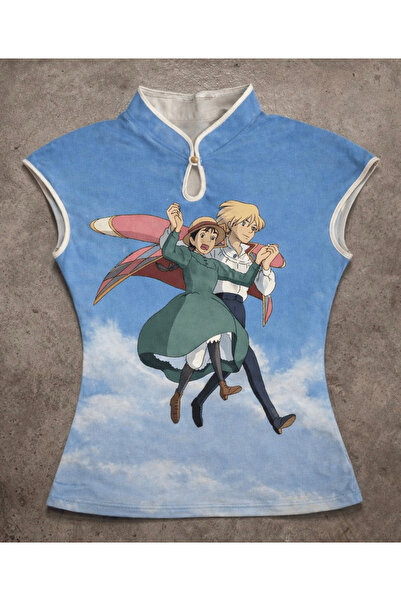 Gofeel Anime Ghibli Vintage Y2K Short Sleeve Cropped T-Shirt