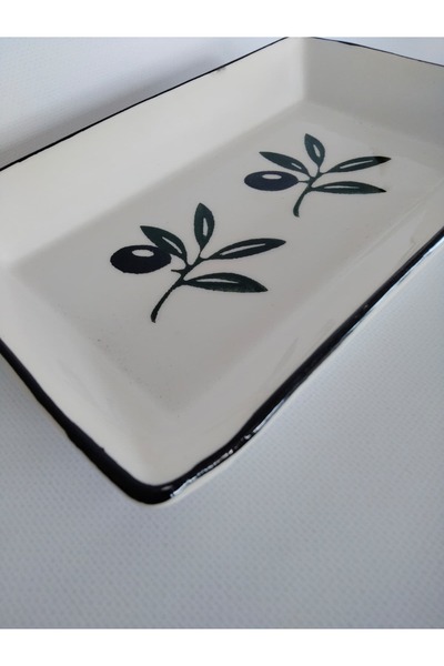 Zümrüdüanka Seramik Zeytin Patterned Ceramic Plate