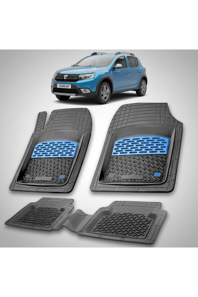 TEAMCAR Πατάκια αυτοκινήτου Dacia Sandero Stepway II Συμβατά 2012-2020 | Μπλε