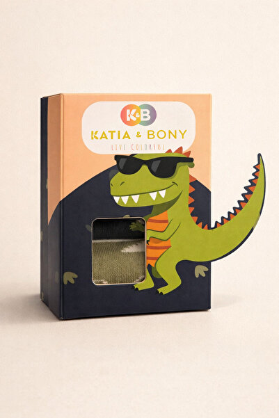 Katia&Bony Dječje 3D dinosaur čarape u kutiji, 3 komada